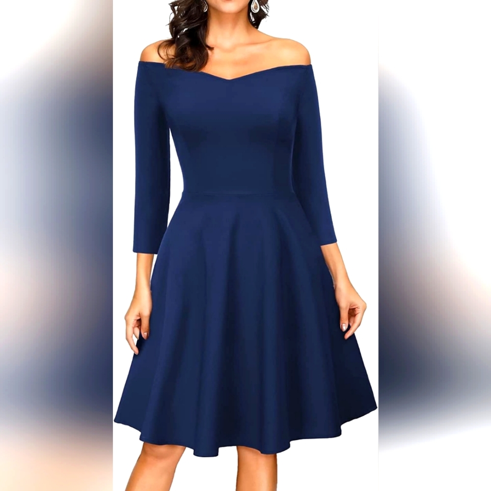 Grace Karin Off shoulder A-Line Dress